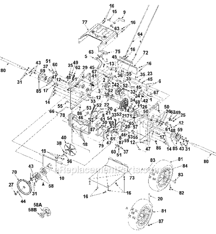 Page C Diagram and Parts List for 31AE9P3I801 2005-2 Yard Man Snow Blower